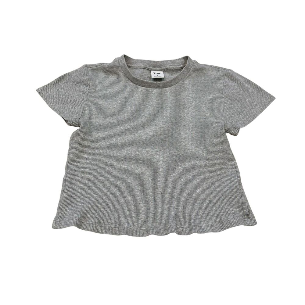 Aritzia TNA Cropped Ribbed Cotton Crewneck T-Shirt Size S